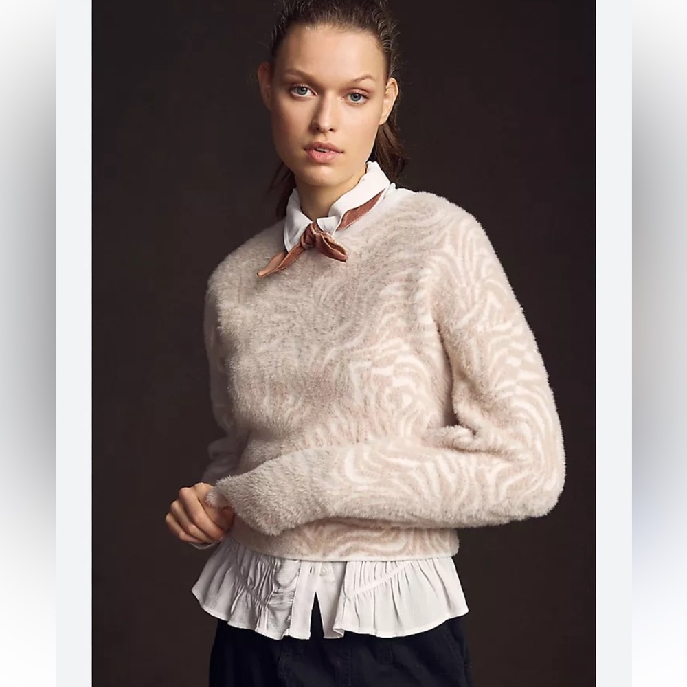 Pilcro Animal Eyelash Sweater Sz XS
